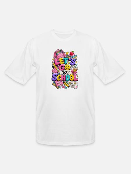 Let's Go To School - Men's Tall T-Shirt - white