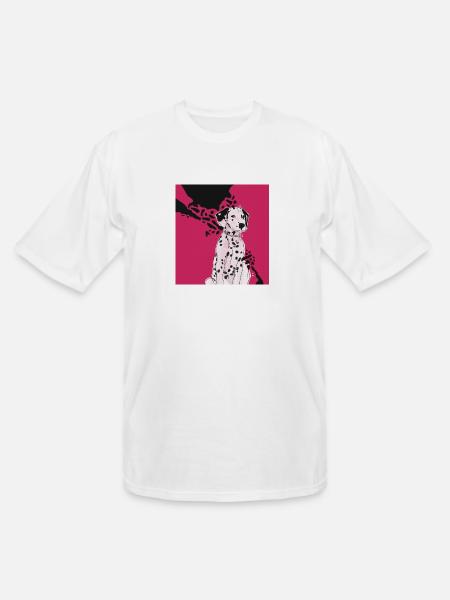 Pink Dalmatian - Men's Tall T-Shirt - white