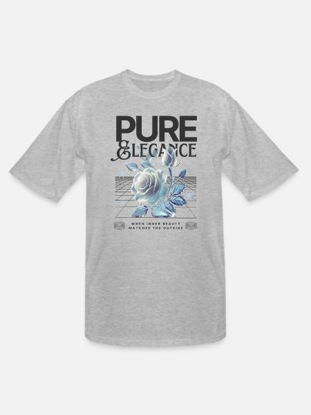 Pure Elegance Rose - Men's Tall T-Shirt - heather gray