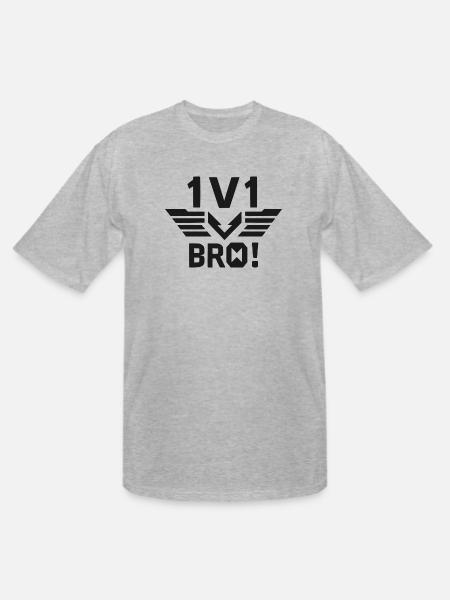 1v1 Bro - Men's Tall T-Shirt - heather gray