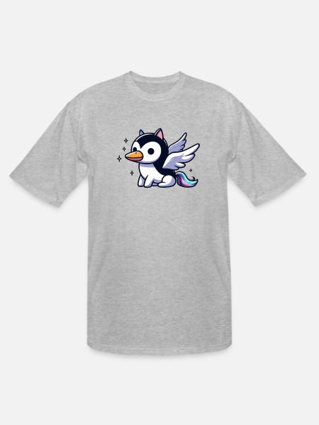 Pegasus Penguin - Men's Tall T-Shirt - heather gray