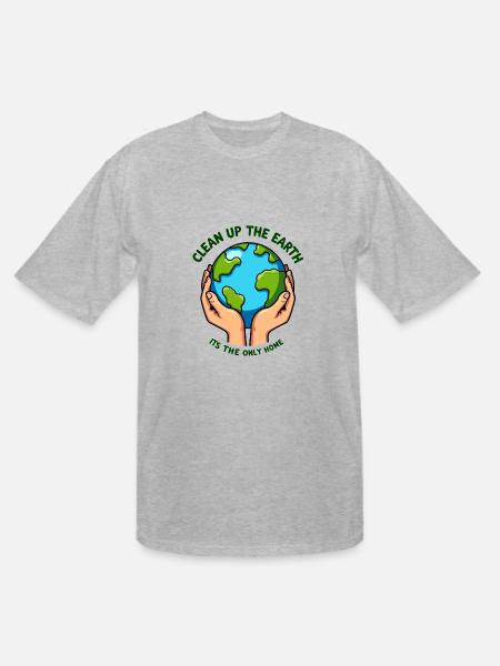 Clean Up the Earth - Men's Tall T-Shirt - heather gray