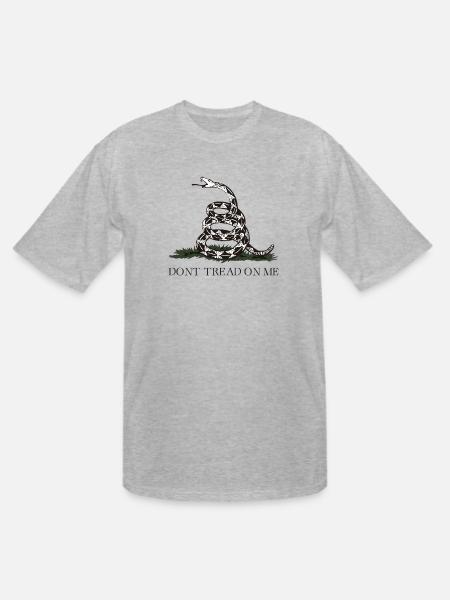 Coiled Rattlesnake Emblem - Men's Tall T-Shirt - heather gray