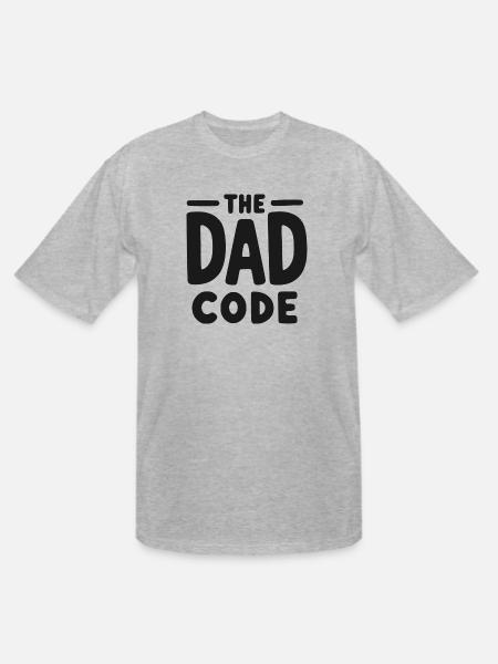 The Dad Code - Men's Tall T-Shirt - heather gray