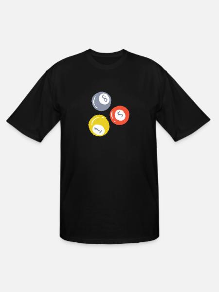 3 Billiards Ball - Men's Tall T-Shirt - black