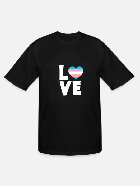 Trans Love - Men's Tall T-Shirt - black