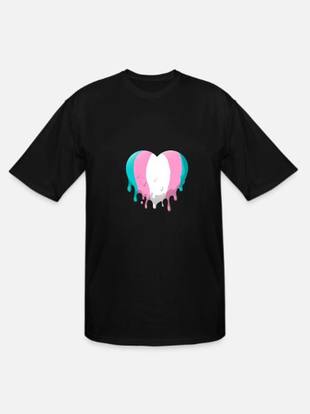 Trans Heart - Men's Tall T-Shirt - black