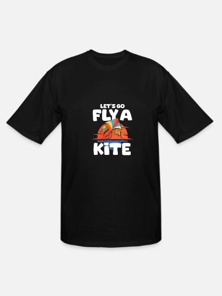 Kite Flying - Men's Tall T-Shirt - black