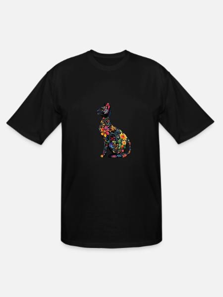 Russian Blue Cat - Men's Tall T-Shirt - black