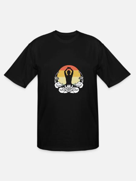 Lotus Position Yogi Gift - Men's Tall T-Shirt - black