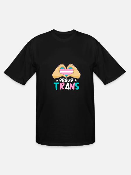 Proud Trans - Men's Tall T-Shirt - black