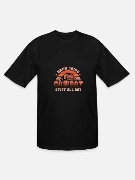 Cowboy Stuff Equestrian Gift - Men's Tall T-Shirt - black