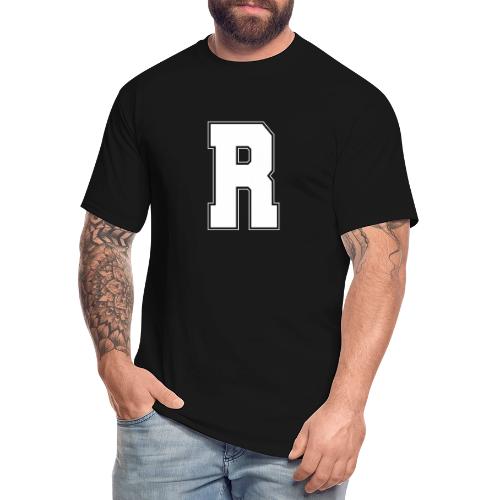 White Letter R – Varsity Alphabet Monogram - Men's Tall T-Shirt
