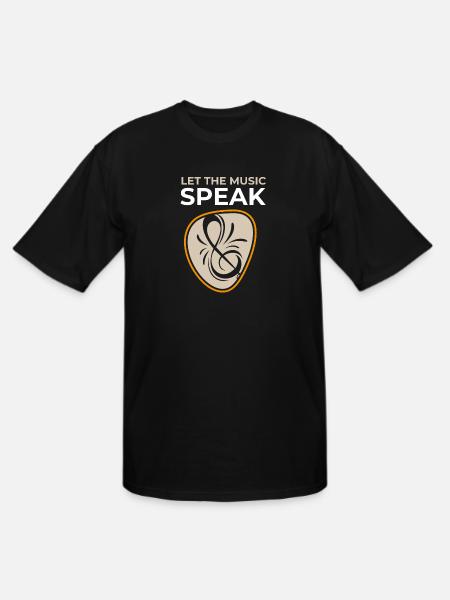 Let the Music Speak - Men's Tall T-Shirt - black