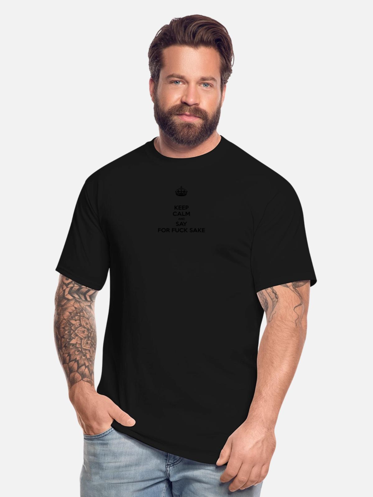 Fuck Sake - Men's Tall T-Shirt - black - Front - Brady (186cm)