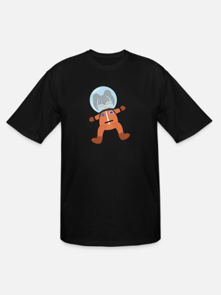 Rabbit In Space Suit - Men's Tall T-Shirt - black
