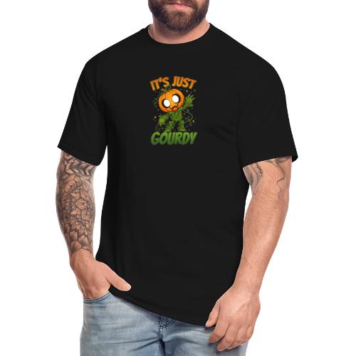 Cute Pumpkin Monster “It’s Just Gourdy” Funny - Men's Tall T-Shirt