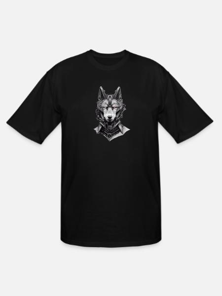 Android Wolf T-shirt - Men's Tall T-Shirt - black