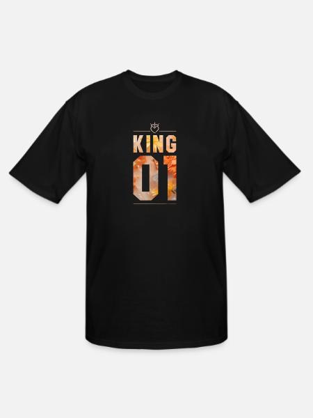 KING AND QUEEN - Men's Tall T-Shirt - black