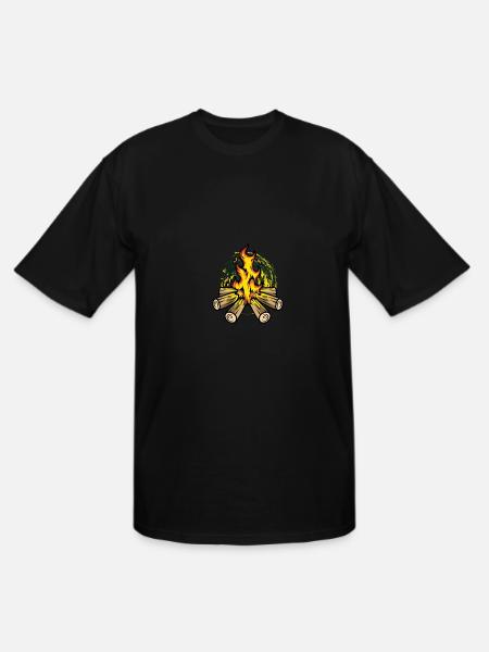 Burning Bonfire Ranger Gift - Men's Tall T-Shirt - black