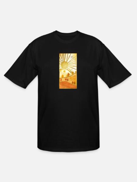 Landscape Sun - Men's Tall T-Shirt - black