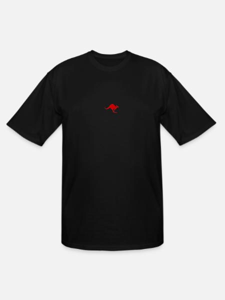 red kangaroo - Men's Tall T-Shirt - black