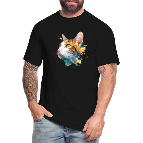 Cat: Feline Ink Burst - Men's Tall T-Shirt