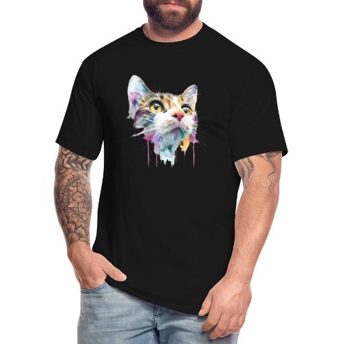 Chromatic Cat Splash - Men's Tall T-Shirt