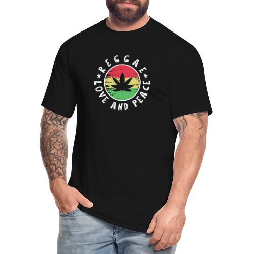 Reggae love and peace circular logo, iconic theme - Men's Tall T-Shirt