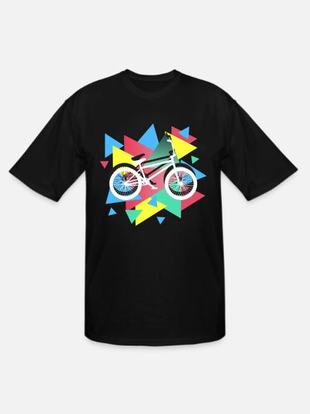 BMX Biking Geometric - Men's Tall T-Shirt - black