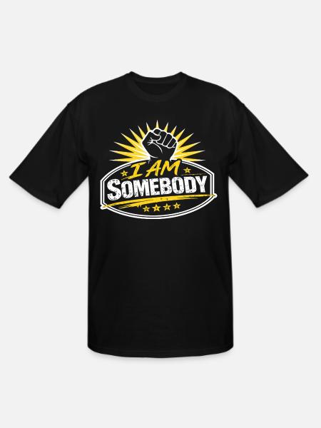 I Am Somebody Sunburst Badge - Men's Tall T-Shirt - black