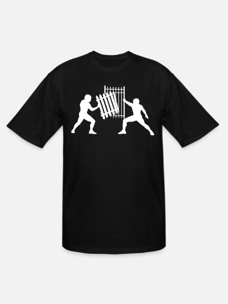 Gate Push Duel Silhouette - Men's Tall T-Shirt - black