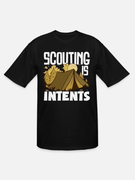 Scouting Is Itents Funny Scout - Men's Tall T-Shirt - black