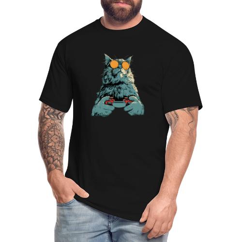 Cat: Fluff Mode On - Men's Tall T-Shirt