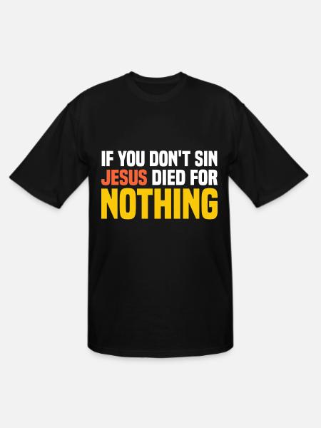 atheist - Men's Tall T-Shirt - black