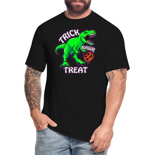 Trick Rawr Treat T Rex Dinosaur Halloween Cartoon - Men's Tall T-Shirt