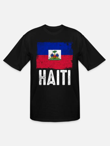Haitian Holidays Haiti Flag - Men's Tall T-Shirt - black