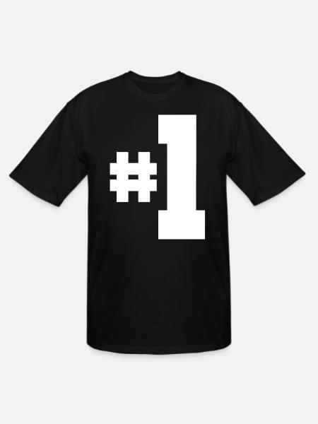 number 1 - Men's Tall T-Shirt - black