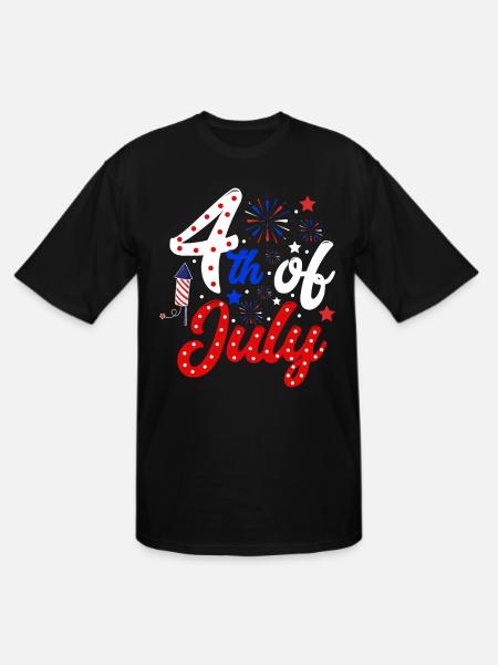 4th of july - Men's Tall T-Shirt - black