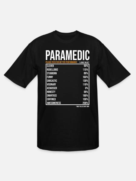 Paramedic Daily Value funny Paramedic - Men's Tall T-Shirt - black