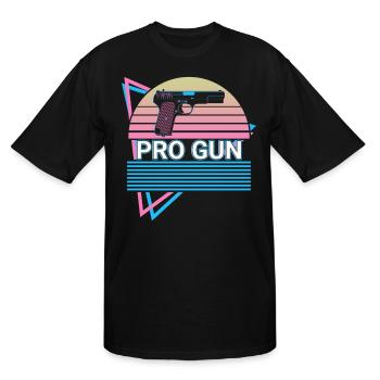Pro Gun Retro - Men's Tall T-Shirt - black - Front - Brady (186cm)