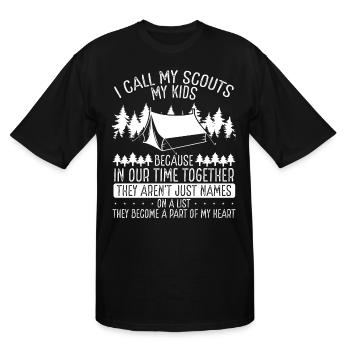 Girl Scout Leader Club Scouting Boy Scouts Tour - Men's Tall T-Shirt - black - Front - Brady (186cm)