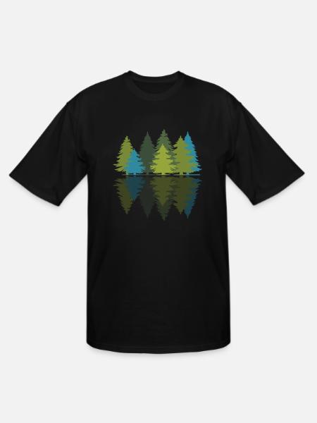 Forest Pine Trees - Men's Tall T-Shirt - black