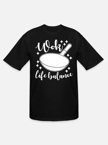 Wok Cooking Pan - Men's Tall T-Shirt - black