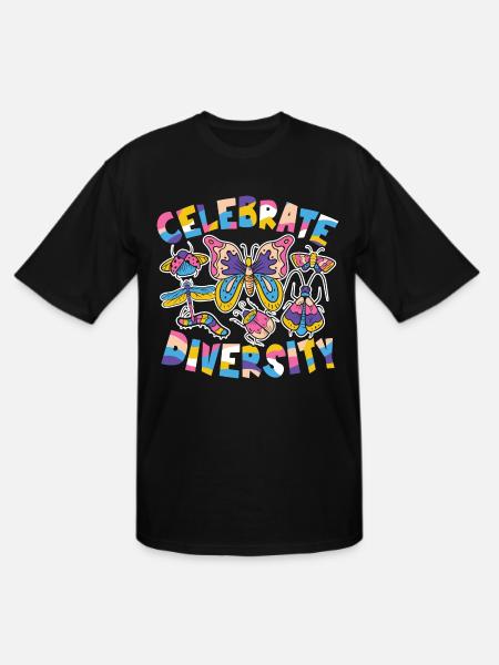 Celebrate Diversity - Men's Tall T-Shirt - black