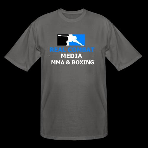 RCM MMA & BOXING Light Blue White Text - Men's Tall T-Shirt