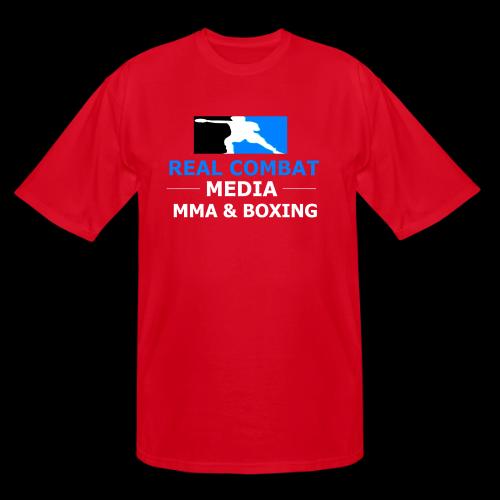 RCM MMA & BOXING Light Blue White Text - Men's Tall T-Shirt