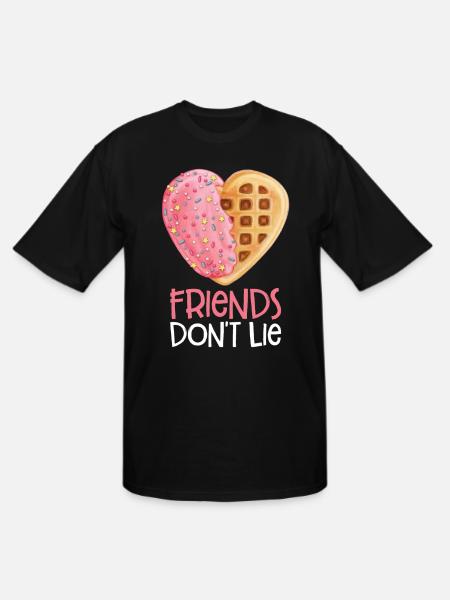 Friends Dont Lie - Men's Tall T-Shirt - black