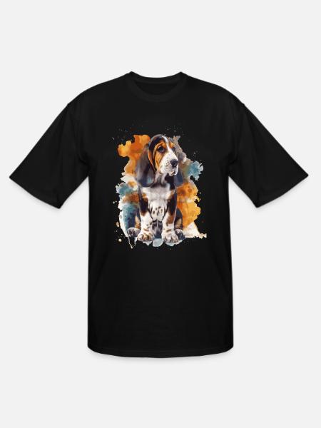 Basset Hound - Men's Tall T-Shirt - black