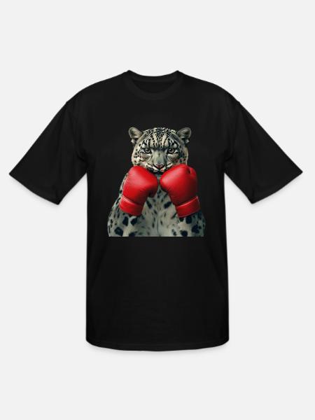 Snow Leopard - Men's Tall T-Shirt - black